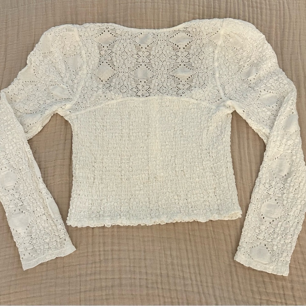 Free People corset, smocked top size large - Picture 6 of 10